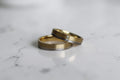 Vela Karikagyűrű Pár - 14K Sárga / Fehér Arany - 2 db 0.006 ct Gyémánt