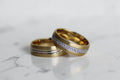 Brilliance Karikagyűrű Pár - 14K Sárga / Fehér Arany - 98 db 0.006 ct Gyémánt
