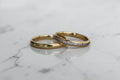 Clare Karikagyűrű Pár - 14K Sárga Arany - 44 db 0.006 ct Gyémánt