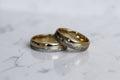Prestige Karikagyűrű Pár - 14K Sárga / Fehér Arany - 26 db 0.006 ct Gyémánt