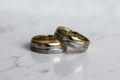 Endless Karikagyűrű Páros - 14K Fehér / Sárga Arany - 1 db 0.014 ct Gyémánt