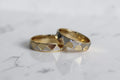 Verona Karikagyűrű Pár - 14K Sárga Arany - 24 db 0.006 ct Gyémánt